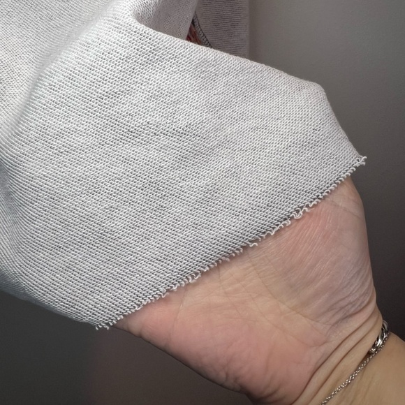 Natural Life Womens Knit Trim Sweatshirt Gray Oversize Boho Reversible NEW Large - Picture 11 of 16